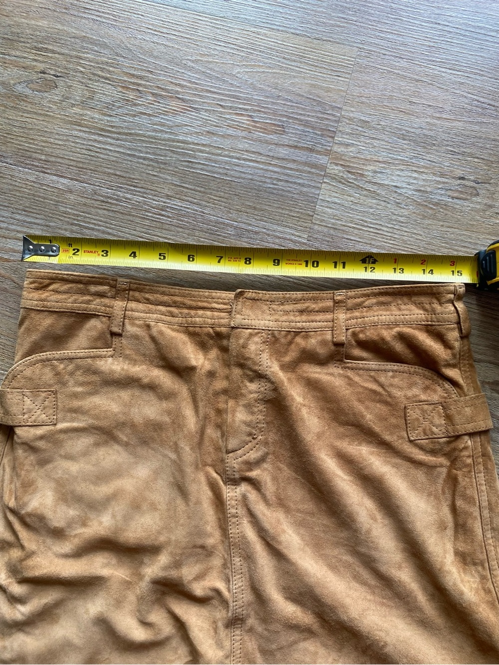 Dolce and Gabbana - Women's Tan Suede Skirt - Picture 3 of 8